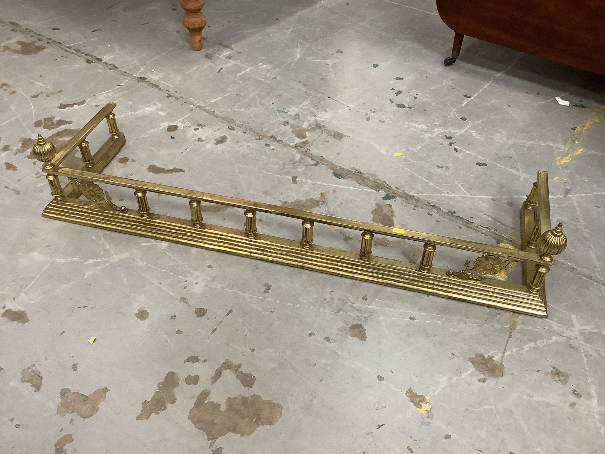 Lot 918 Edwardian Brass fire curb/fender and fire