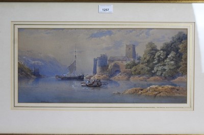 Lot 60 - Attributed to Charles Rowbotham (1826-1904) - watercolour- Mouth of the river Dart
