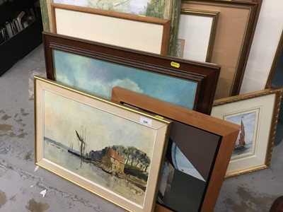 Lot 526 - John Axford oil painting and sundry pictures