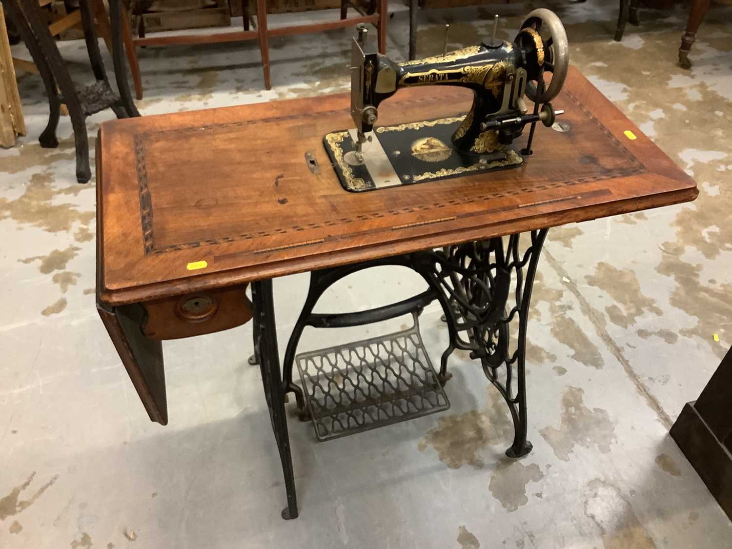 Lot 910 - Victorian treadle sewing machine