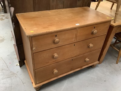 Lot 903 - Victorian pine chest of four drawers