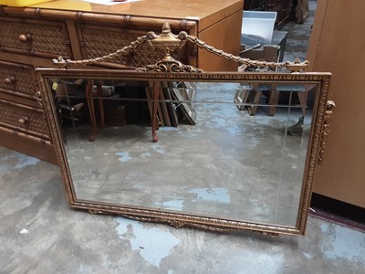 Lot 974 - Three gilt mirrors and one small reproduction chest