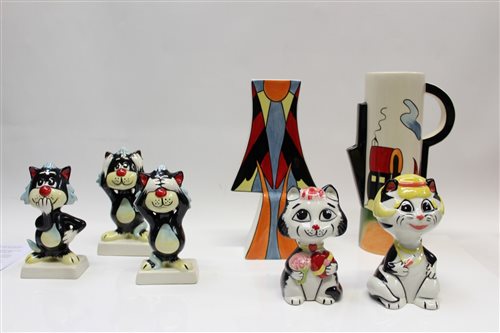 Lot 2085 - Two Lorna Bailey vases and five Lorna Bailey...