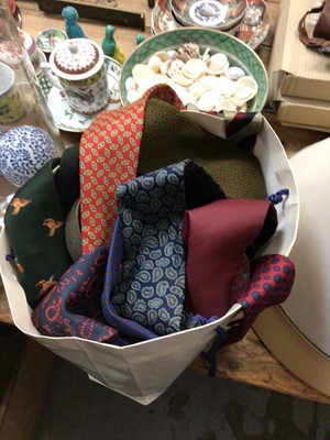 Lot 84 - Collection of gentlemans silk ties, London makers and others, fur stoles and other similar items