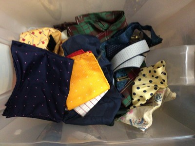 Lot 84 - Collection of gentlemans silk ties, London makers and others, fur stoles and other similar items