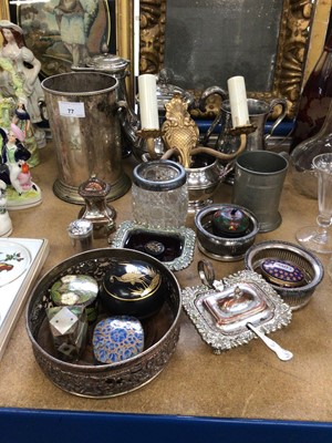 Lot 77 - Mixed lot of silver plated items and sundries