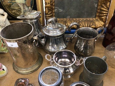 Lot 77 - Mixed lot of silver plated items and sundries