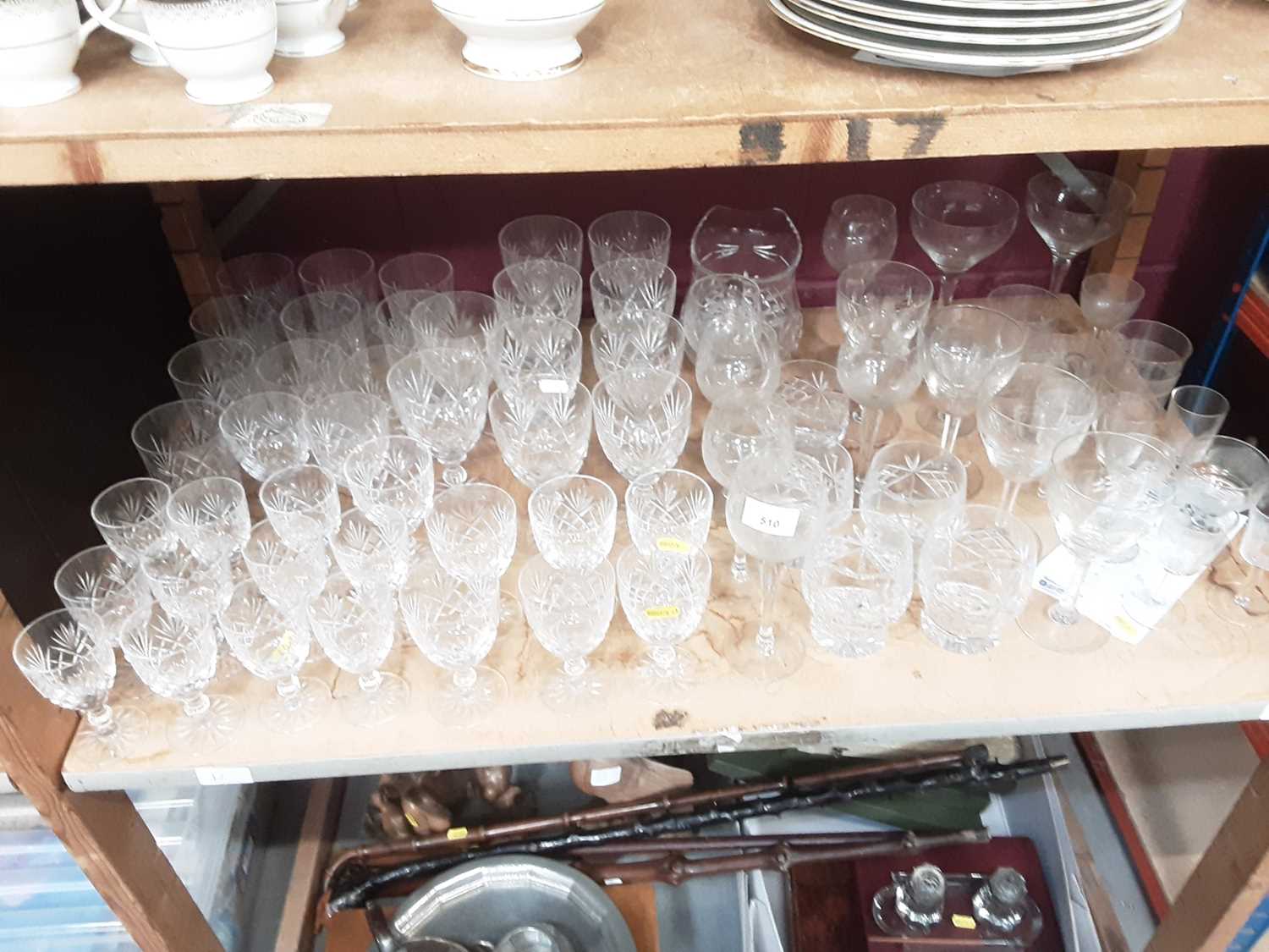 Lot 510 Cut glass table service and lot of of cut
