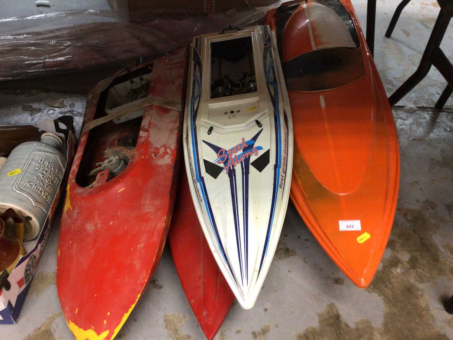 Lot 422 - Four large radio controlled boats