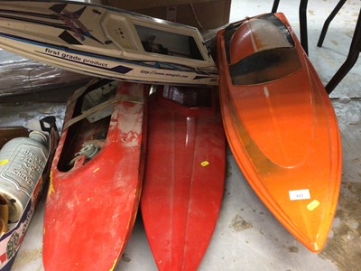 Lot 422 - Four large radio controlled boats