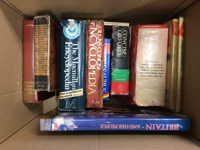 Lot 211 - Two boxes and a bag of books