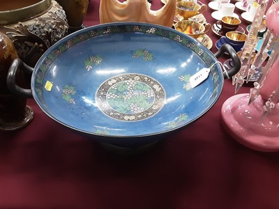 Lot 1148 - Royal Doulton Titanian pattern two handled shallow bowl on pedestal foot