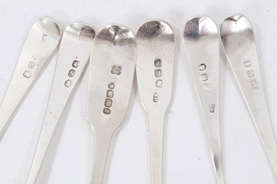 Lot 265 - Twelve Georgian and Victorian silver spoons, and a Garrard silver salt
