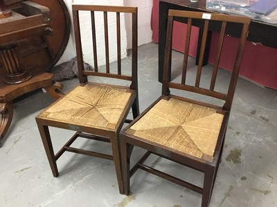 Lot 99 - Pair H.M.King Edward VII mahogany coronation chairs used by the Earl and Countess Listowel