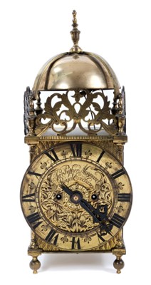 Lot 650 - Good quality brass lantern clock  
Provenance: Removed from Argyll House, Kings Road, London