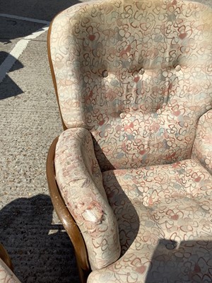 Lot 958 - Ercol two seater settee and a matching armchair