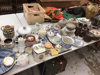 Lot 441 - Large quantity of mixed ceramics, including a Japanese hors d'oeuvres set, studio pottery, etc