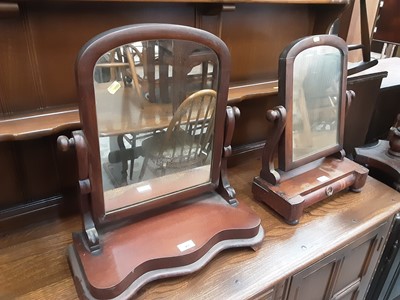 Lot 965 - Two Victorian mahogany toilet mirrors