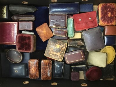 Lot 595 - Collection of antique and vintage jewellery boxes various