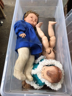 Lot 448 - Box of dolls and other toys