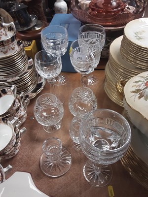 Lot 275 - Waterford crystal dish in case together with assorted Waterford glasses