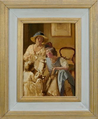 Lot 1248 - E. Grace Wheatley (1888-1970) oil on board - "Aunt Bo", in painted frame