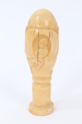 Lot 751 - West African carved ivory seal