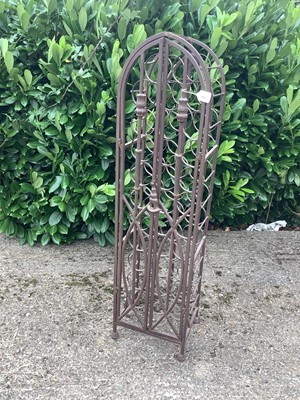Lot 1043 - Gothic Wrought metal wine rack