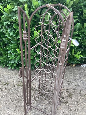 Lot 1043 - Gothic Wrought metal wine rack