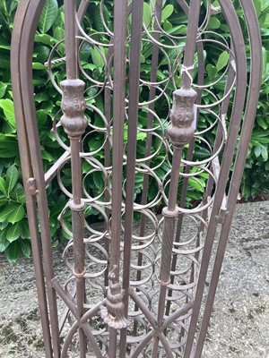 Lot 1043 - Gothic Wrought metal wine rack