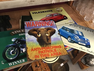 Lot 511 - Collection of reproduction classic car and motorbike enamel signs