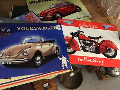 Lot 511 - Collection of reproduction classic car and motorbike enamel signs