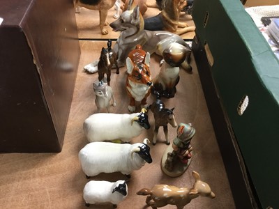 Lot 292 - Trio of Beswick Sheep, other Beswick animals other animal figures