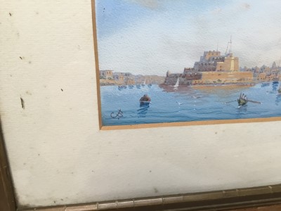 Lot 38 - Gaetano Esposito (1852-1911) two gouache depictions of Valletta
