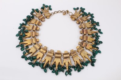 Lot 11 - Ken Lane/ Kenneth Jay Lane vintage Indian Mughal style gem set necklace