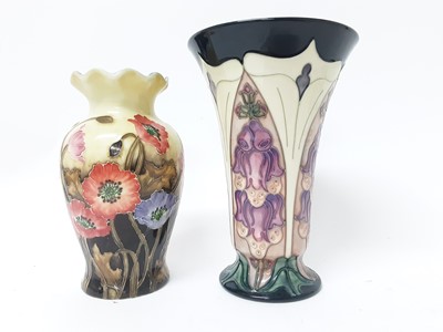 Lot 1101 - Moorcroft vase and Old Tipton vase (2)