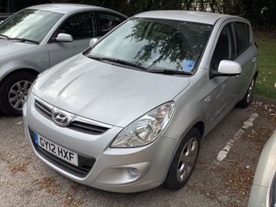 Lot 1 - 2012 (12) Hyundai i20 1.4 Comfort, Automatic, 5 door, Reg. No. GY12 HXF, finished in silver, automatic gearbox, mileage circa 14,000 miles, MOT expired March 2021.