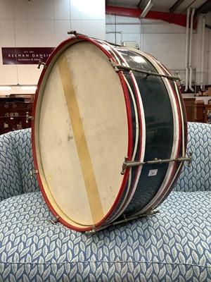 Lot 387 - Vintage painted bass drum