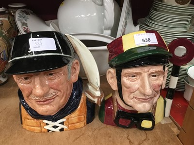 Lot 538 - Two Royal Doulton character jugs- Jockey and Yachtsman (2)