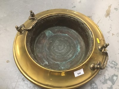 Lot 374 - Old eastern brass brazier and other metalware