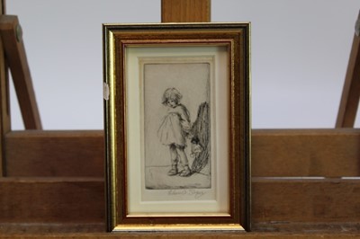 Lot 1707 - Eileen Soper (1905-1990) signed etching - The First Recitation, in glazed gilt frame, 9.5cm x 5cm 
Provenance: Chris Beetles Ltd. London