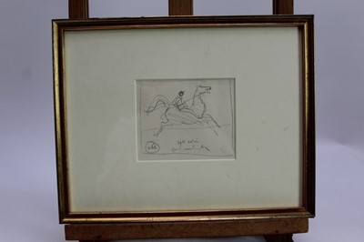 Lot 1846 - *Ronald Searle (1920-2011) pencil sketch - Quick Acceleration, in glazed gilt frame, 10cm x 12.5cm
