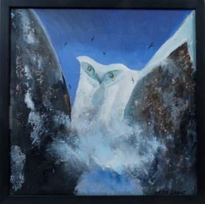 Lot 1720 - *Keith Grant (b.1930) oil on canvas - The Owl Glacier, signed and inscribed verso, framed 
Provenance: Chris Beetles Gallery