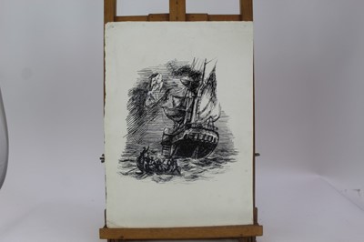 Lot 18 - Phyllis Ginger (1907-2005) pen and ink drawing - The Paddle Steamer, unframed 
Provenance: Chris Beetles Gallery