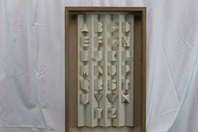 Lot 1805 - Ronald King (b.1932) paper cut-out - Alphabet II, in glazed frame