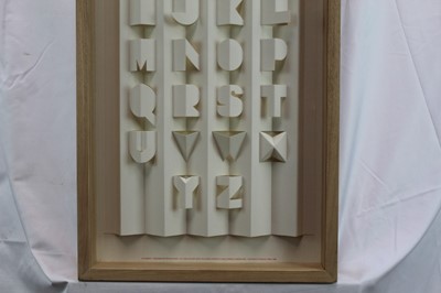 Lot 1805 - Ronald King (b.1932) paper cut-out - Alphabet II, in glazed frame