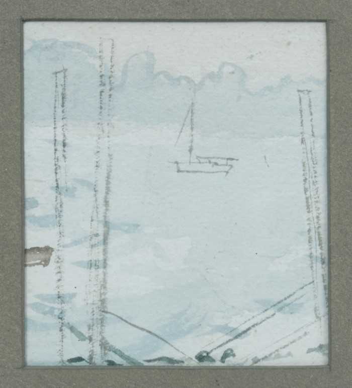 Lot 1701 - *Mary Potter (1900-1981) watercolour - Boat, 1964, in glazed frame 
Provenance: The New Art Centre
