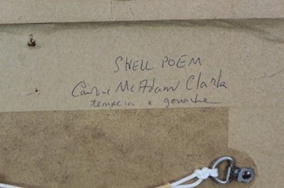 Lot 1900 - Caroline McAdam Clark (b.1947), gouache - Shell Poem II, signed