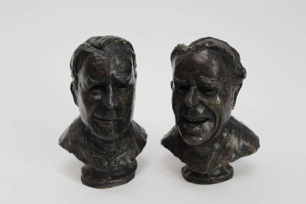 Lot 1914 - Pye, pair of signed limited edition bronze figure head sculptures
