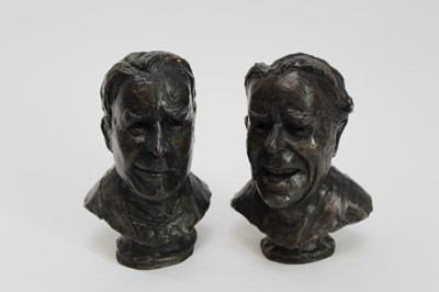 Lot 292 - Pye, pair of signed limited edition bronze figure head sculptures